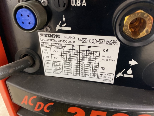 1024562-8 Tig welding Kemppi Mastertig AC/DC 2500