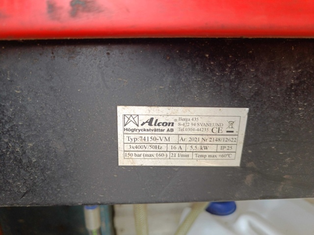 929143-5 Högtryckstvätt Alcon 74150-VM -2021