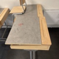 1023238-5 Skolbänkar med stolar, ca 16 stycken