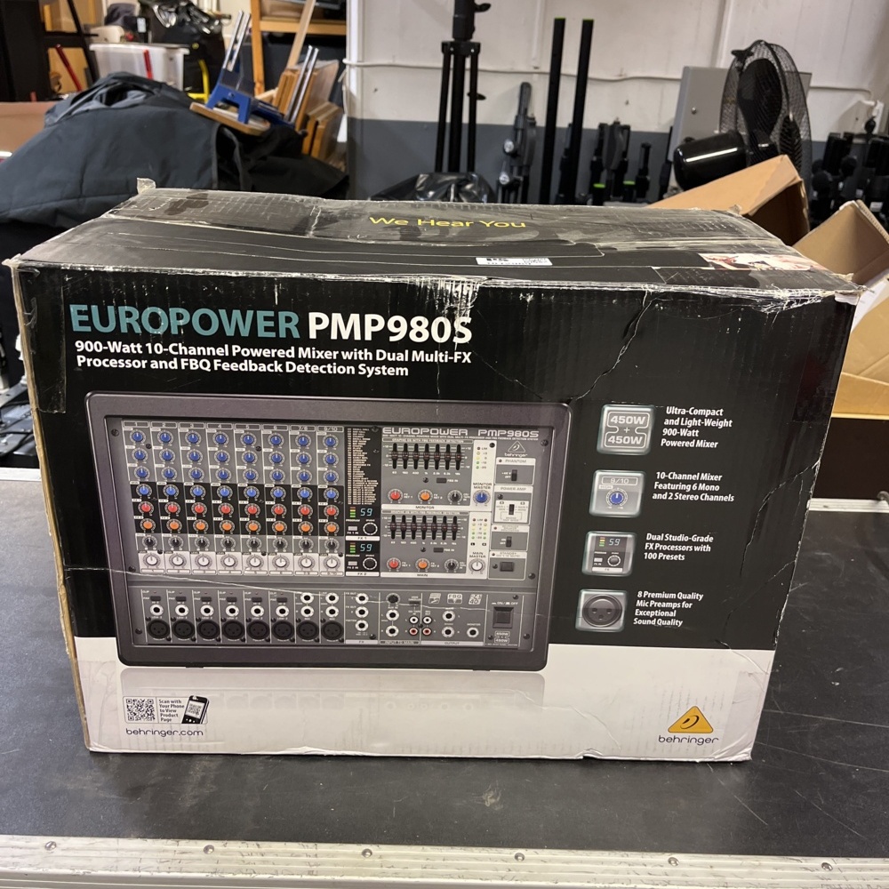 Behringer Europower PMP980S Mixer with built-in Power Stage NEW in box