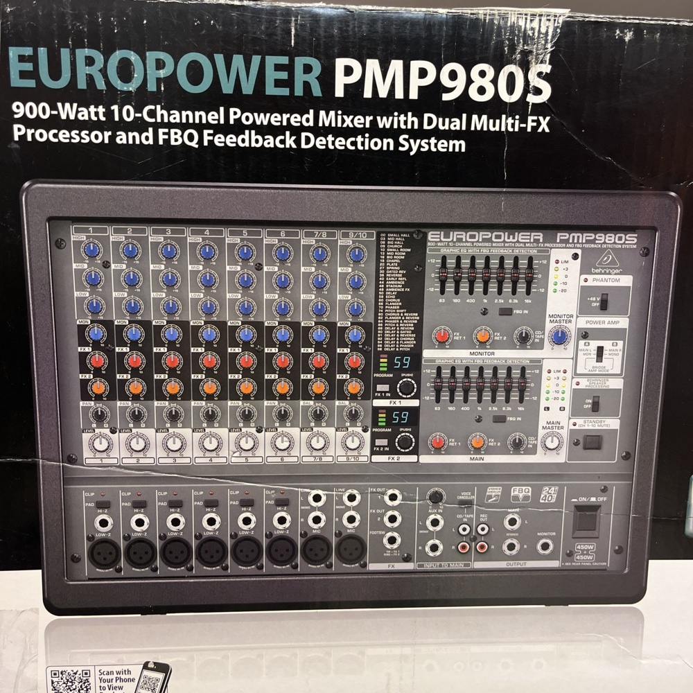Behringer Europower PMP980S Mixer with built-in Power Stage NEW in box