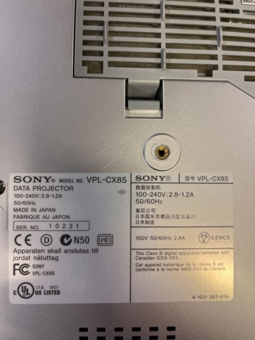 1012977-8 Sony VPL-CX85 projector