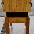 1032375-3 Butcher block on a stand with wheels