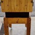 1032375-5 Butcher block on a stand with wheels