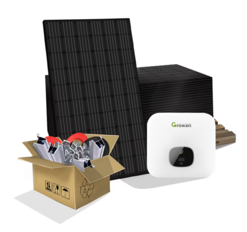 1032523-1 Solar cell package brick boilers - Complete villa package 8kW On Grid, 19 panels and inverter