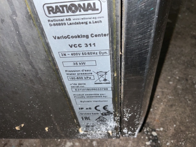 1002031-11 Rational VarioCooking Center VCC 311