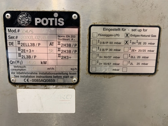 1032880-4 Kebab grill Potis GD4-S