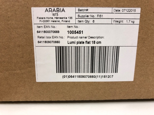 1032579-19 Arabia Lumi käyttämätön 10 hengen kahviastiasto