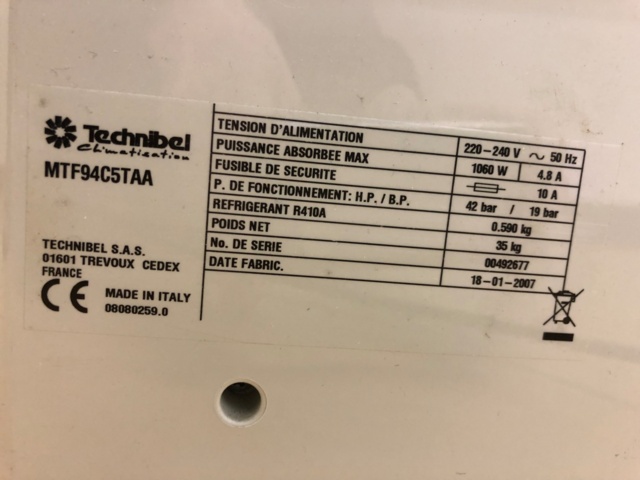 1032596-6 Technibel MTF94C5TAA jäähdytin - Ei pohjahintaa