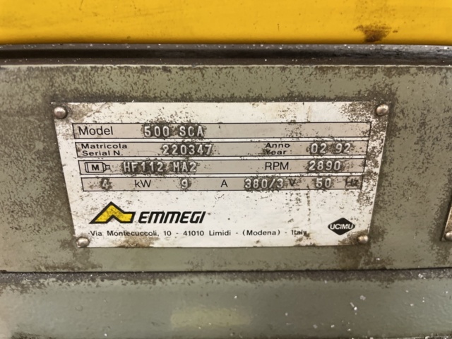 1023404-7 Aluminum hood Emmegi 500 SCA -1992