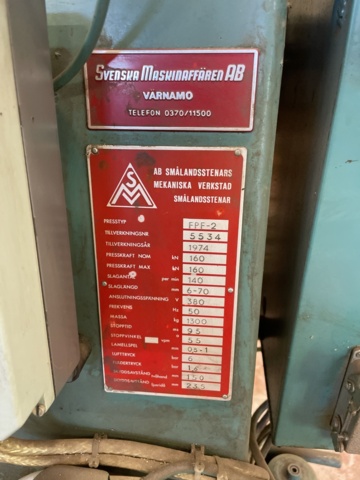 1023413-8 Picking press SMV FPF-2 -1974