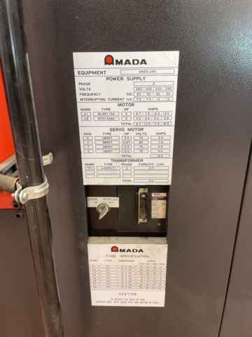 1023416-25 Punching machine Amada Promecam Aries 245 -1990 with tools