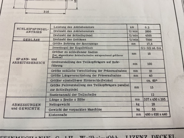 1023423-13 Grinding machine Feinmechanik GMBH S0/71-14393a