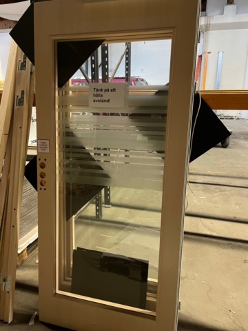 1037549-1 Orresta door O40, inner door full glass/ash 10x21 V