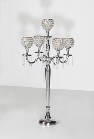 1037768-1 Candelabra in crystal/aluminum