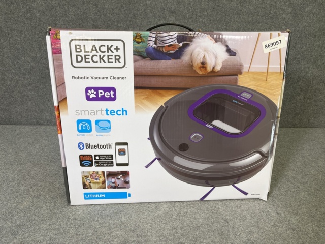 869097-1 Robot vacuum cleaner, Black + Decker RVA420BP