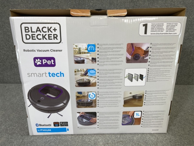 869097-3 Robot vacuum cleaner, Black + Decker RVA420BP