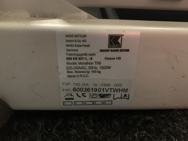 1037800-11 Löpband Kettler Marathon TX5