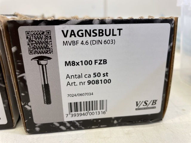 998592-12 Carriage bolt & washers