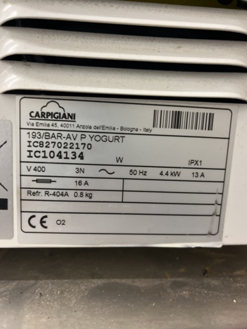 1013014-12 Ice cream machine Carpigiani 193 BAR-OF two flavors