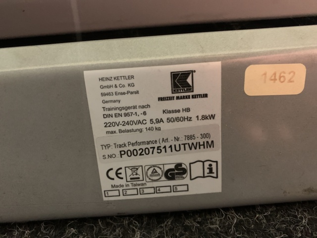 1037913-13 Treadmill Kettler Track Performance