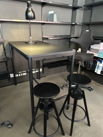 991621-3 Table Tommared, bar stool Dalfred and desk lamp Ikea