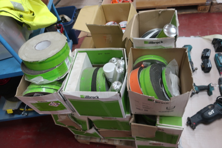 1029248-12 Pallet with joint tape, asbestos tape, construction tape, etc