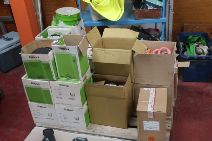 1029248-14 Pallet with joint tape, asbestos tape, construction tape, etc