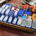 1029300-1 Pallet with miscellaneous for sheet metal work, i.a. tin screw, rivets