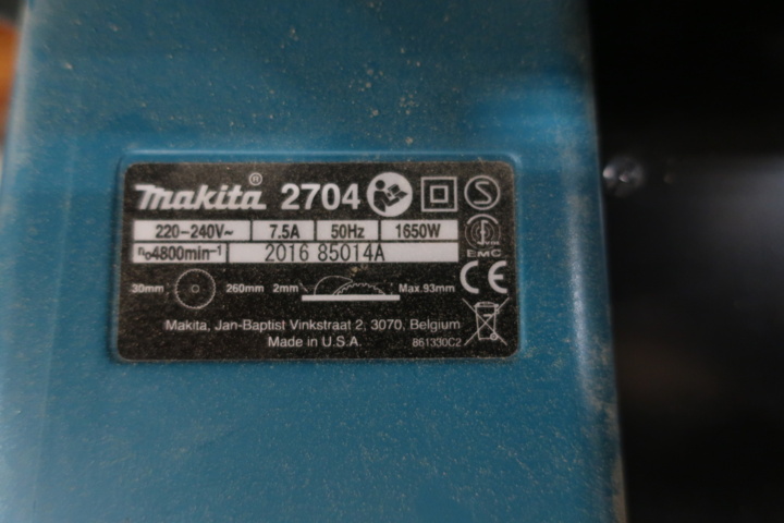 1029307-6 Split saw, Makita 2704 (defective)
