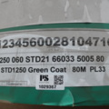 1029367-5 Belt covering sheet, coil, new roll, 80m, vermilion green 1250x0.60mm