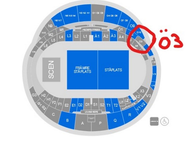 1038573-3 2 tickets 26/6 Bruce Springsten Ullevi