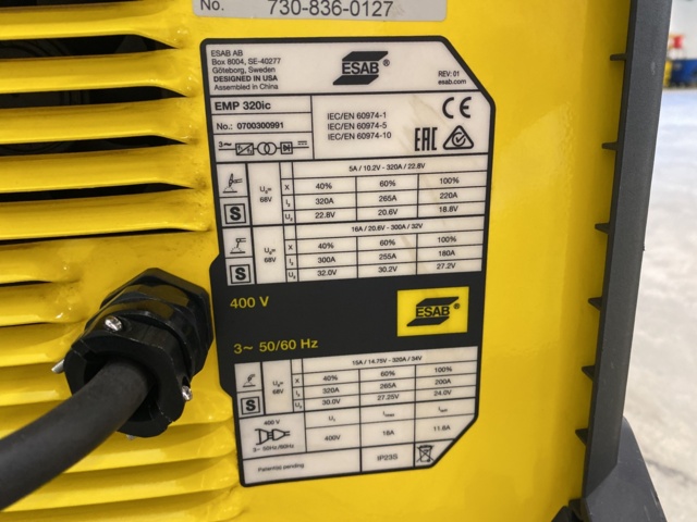 1024589-7 Multi-method welding ESAB Rebel EMP 320 ic