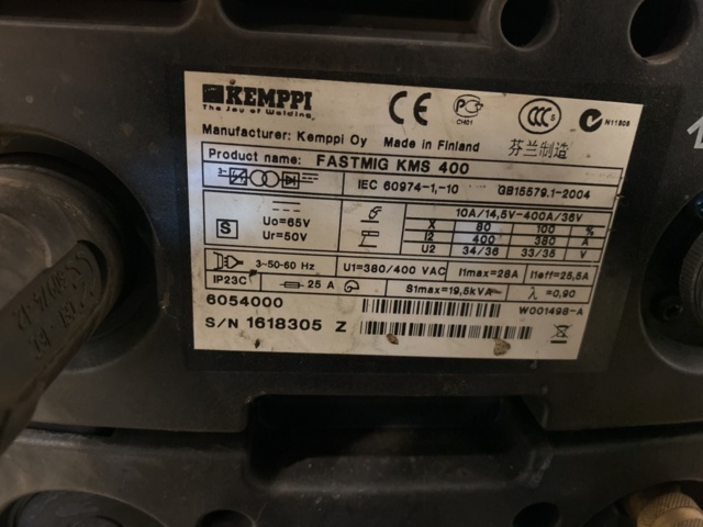 1024593-12 Mig weld Kemppi Fastmig KMS 400