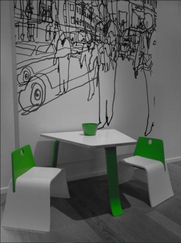 1038540-2 Mini furniture set Älva of Sweden white/green, 13 pcs