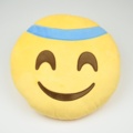 1040086-9 Emoji pillows 32x32 round plush filled with polypropylene cotton embroidered pattern, 1,330 pcs
