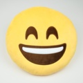 1040086-11 Emoji pillows 32x32 round plush filled with polypropylene cotton embroidered pattern, 1,330 pcs