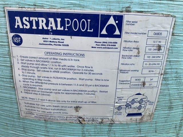 1036555-6 Large sand filter