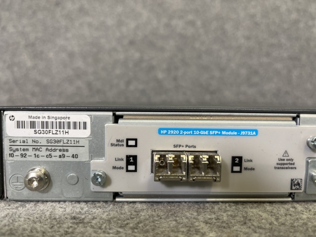 1013036-9 HP Aruba 2920-48G J9729A