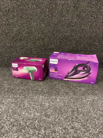 1039207-3 Iron Philips Azur GC4563/30 & Steamer Philips STH3010/70 3000 Series