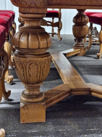 1040224-5 Dining room furniture 11 pieces Baroque style 19th/20th century