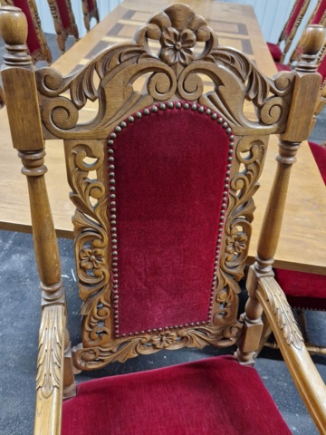 1040224-7 Dining room furniture 11 pieces Baroque style 19th/20th century