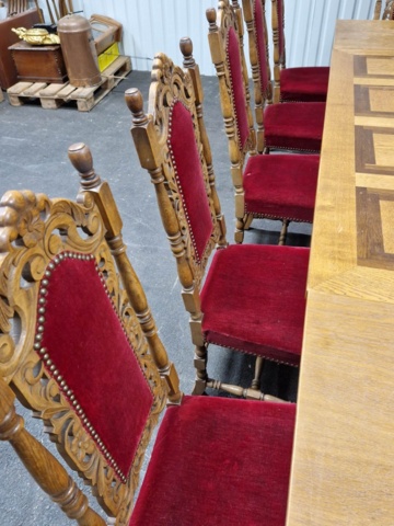 1040224-15 Dining room furniture 11 pieces Baroque style 19th/20th century