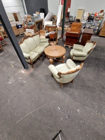 1040225-2 Sofa group 4 parts Chippendale style