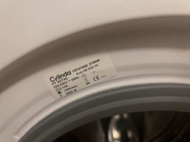 985366-2 Tvättmaskin Cylinda FT4274C