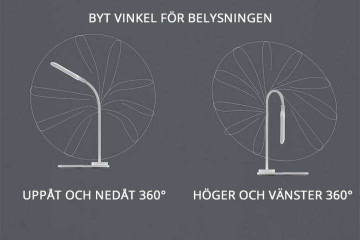 1040374-3 2 st LED-lampa med inbyggd trådlös laddare - Frakt ingår