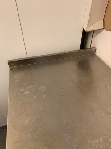 781006-3 Relief table in stainless steel with lower shelf