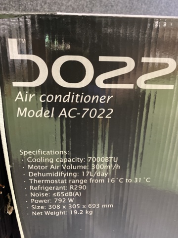 1027177-2 6pcs Portable AC Bozz AC-7022