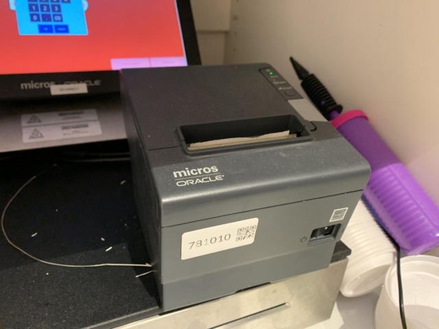 781010-3 Cash system Oracle Micros with receipt printer and cash drawer