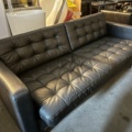 1025959-2 Black leather sofa.